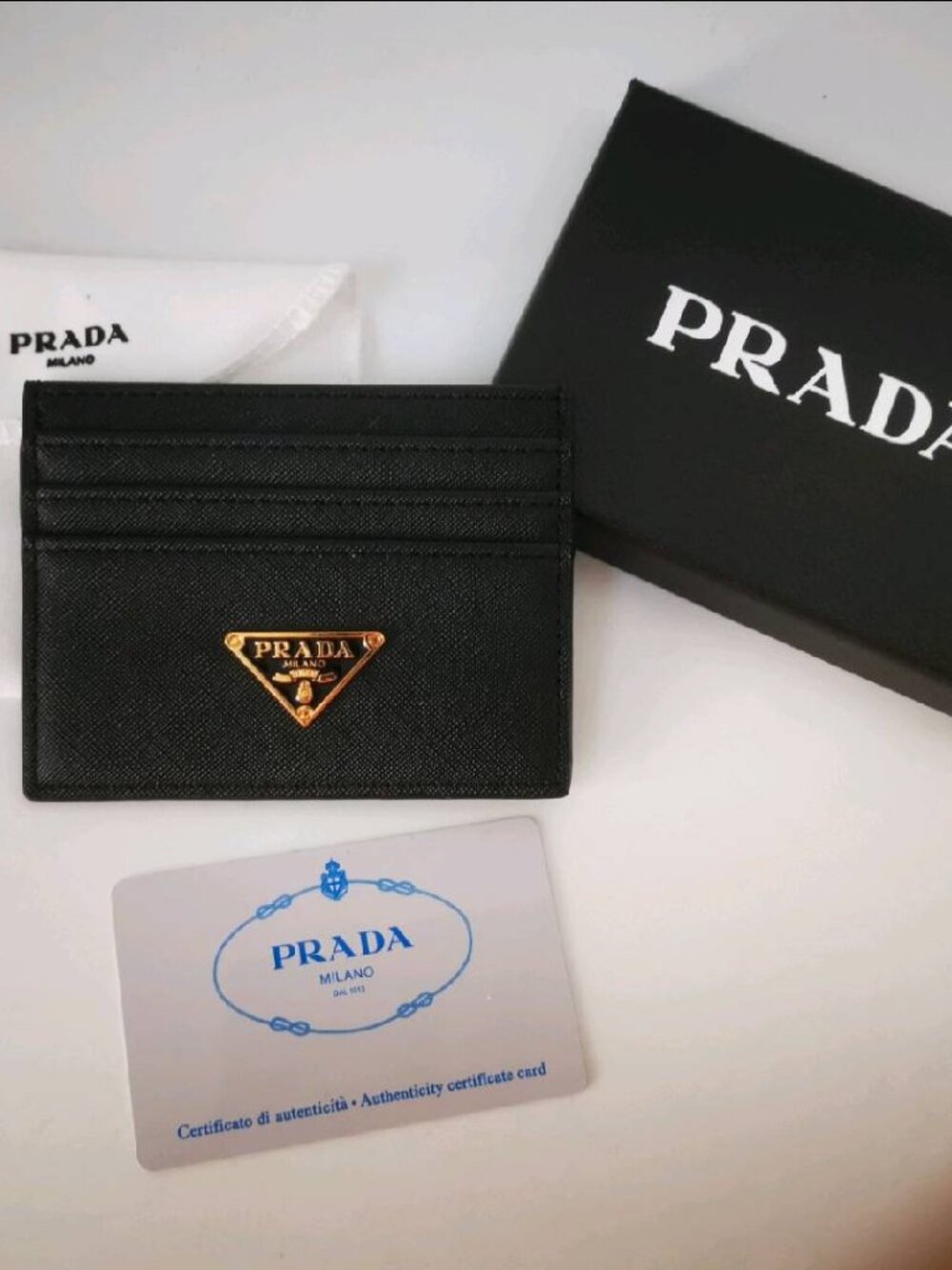 Prada Card Holder Wallet – Black